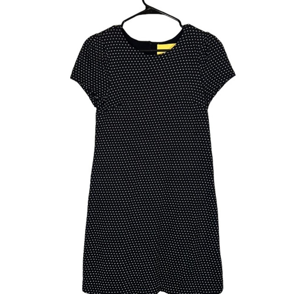 Maeve Women’s Black Polka Dot Short Sleeve Lined T-Shirt Dress Size XS